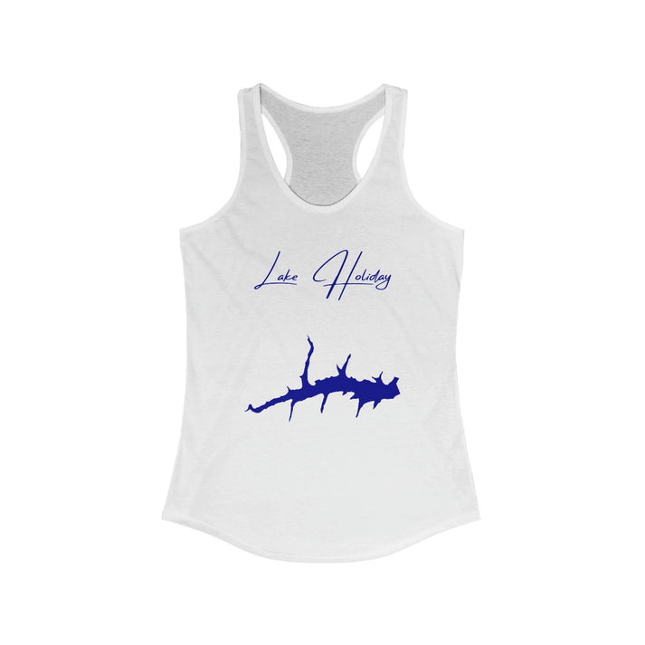 Virginia  Lake  Holiday  Racerback-Tank  front  position  view  from  front  solid  white.webp