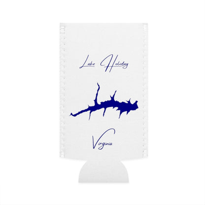 Virginia  Lake  Holiday  Slim  Can  Koozie  front  position  view  from  flat-front  white.webp