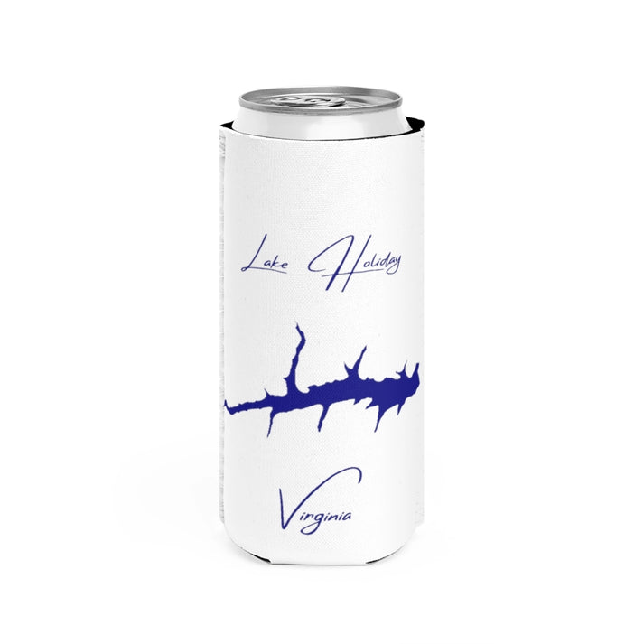 Virginia  Lake  Holiday  Slim  Can  Koozie  front  position  view  from  front  white.webp