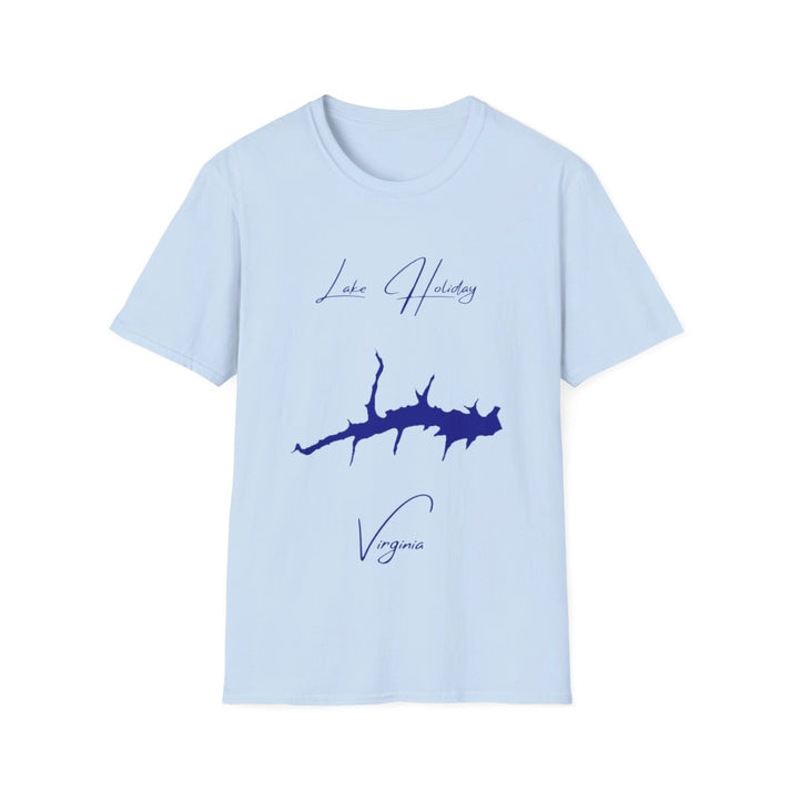 Virginia  Lake  Holiday  T-shirt  front  position  view  from  front  light  blue.webp