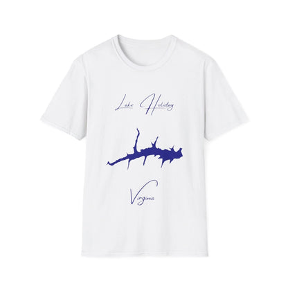 Virginia  Lake  Holiday  T-shirt  front  position  view  from  front  white.webp
