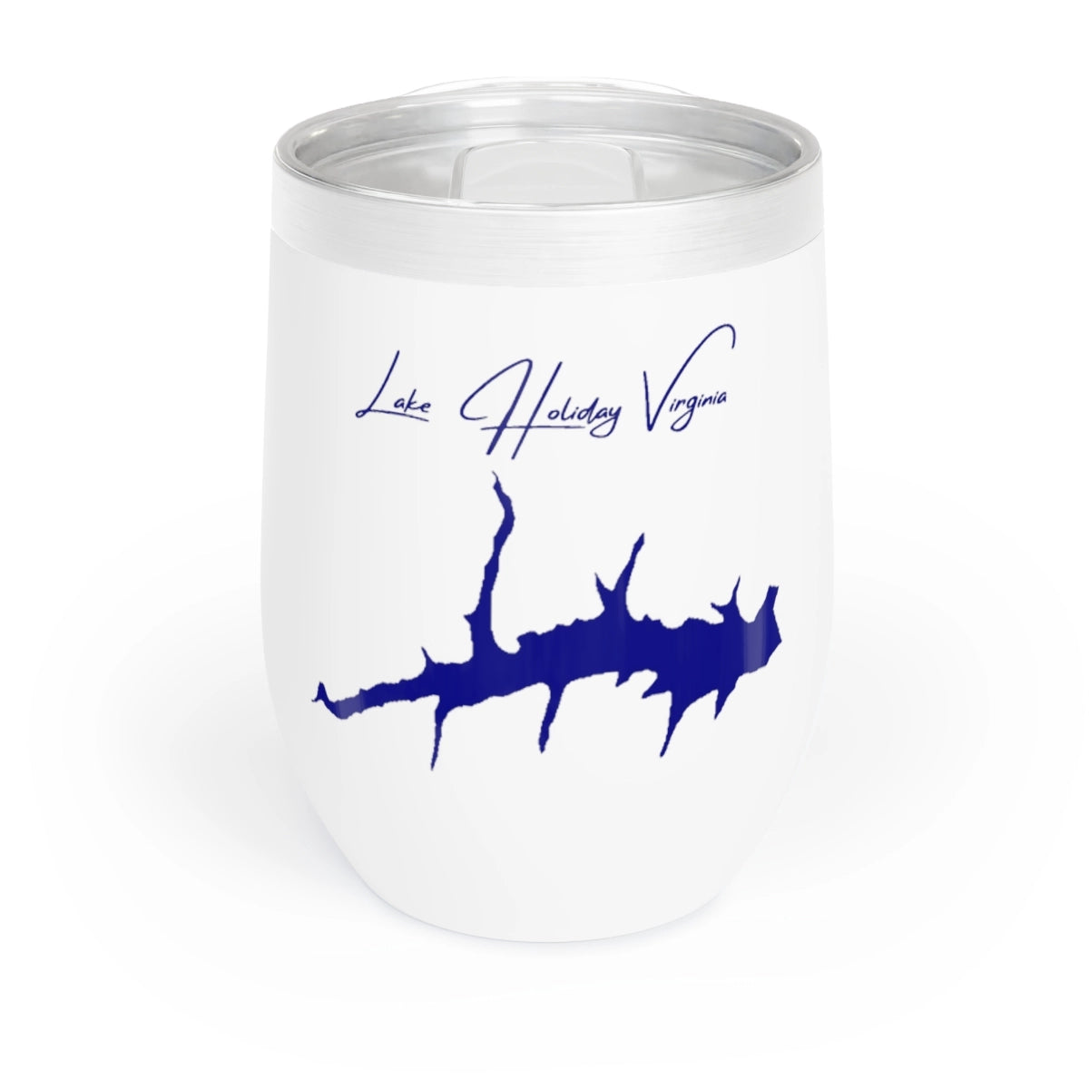 Virginia  Lake  Holiday  Wine  Tumbler  front  position  view  from  front  white.webp