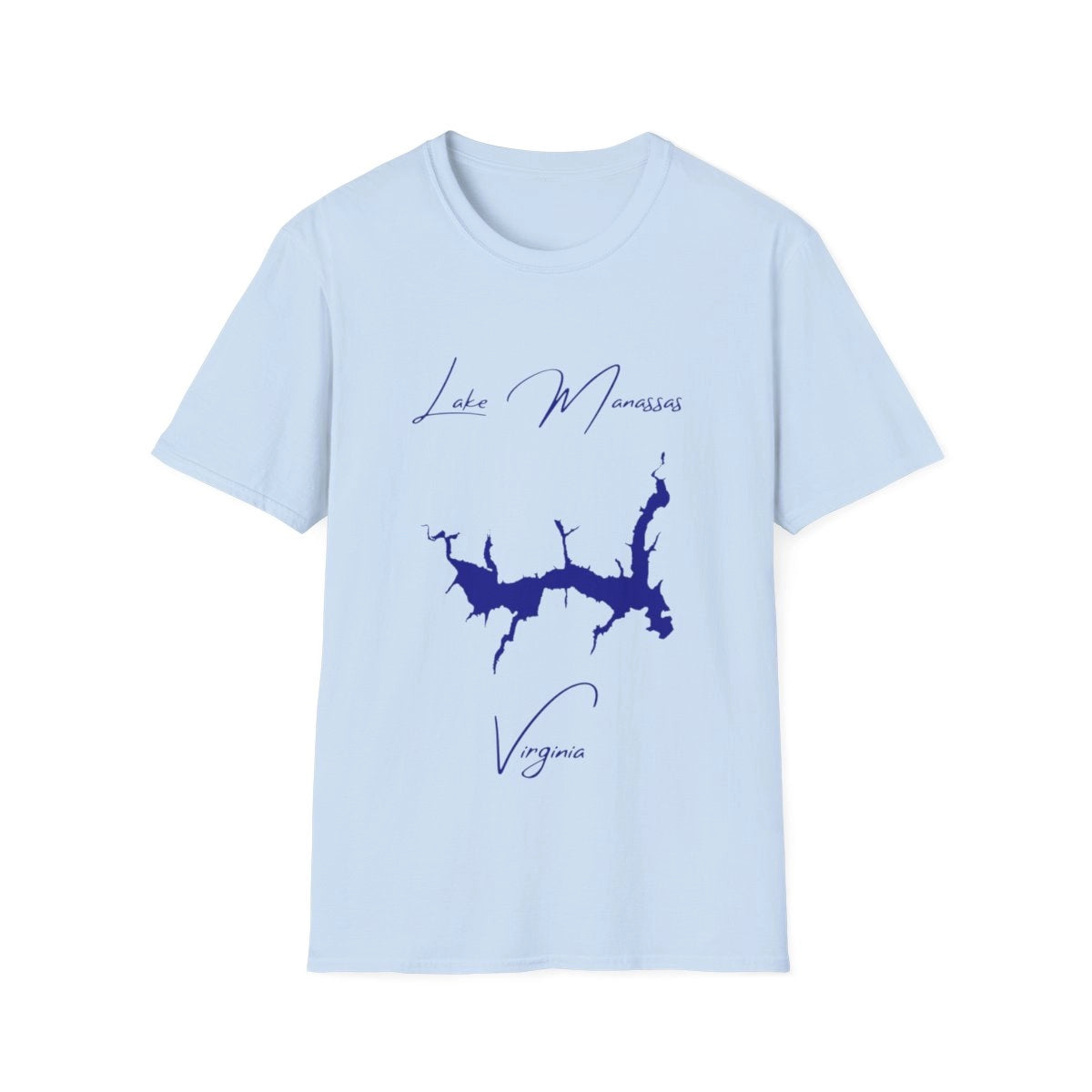 Virginia  Lake  Manassas  T-shirt  front  position  view  from  front  light  blue.webp