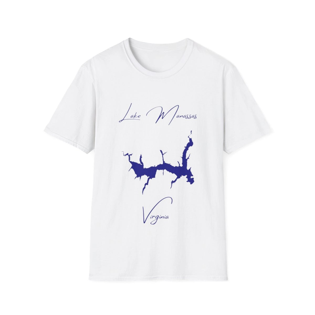 Virginia  Lake  Manassas  T-shirt  front  position  view  from  front  white.webp