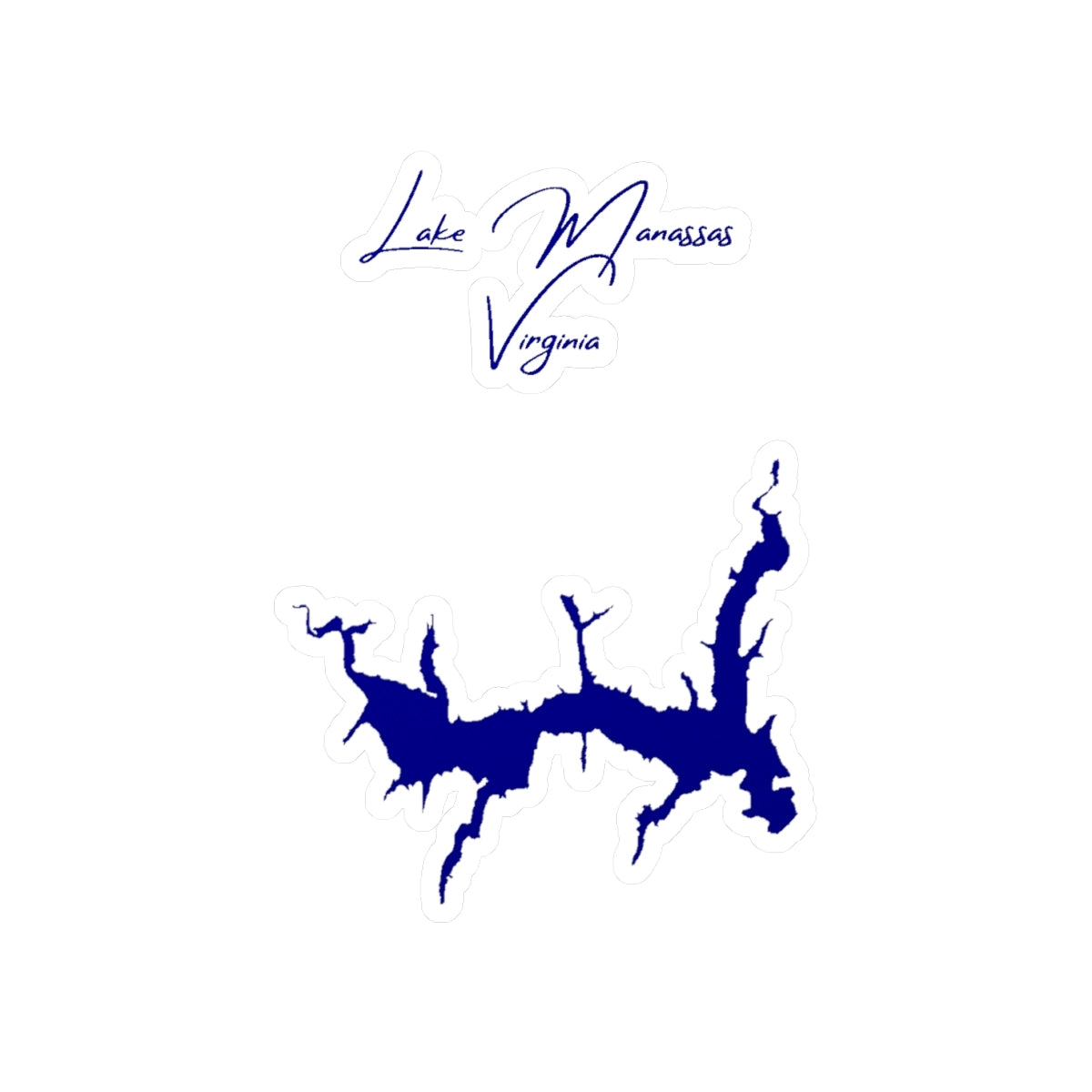 Virginia  Lake  Manassas  Vinyl  Decal  other  position  view  from  front  4  x  6.webp