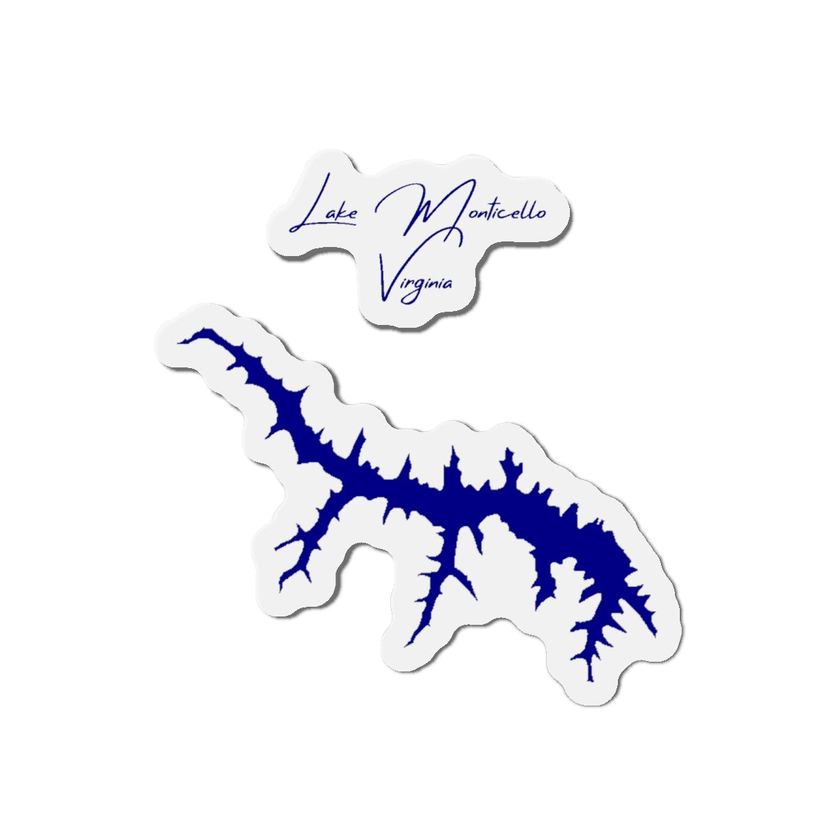 Virginia  Lake  Monticello  Die  Cut  Magnet  front  position  view  from  front  4  x  4.webp