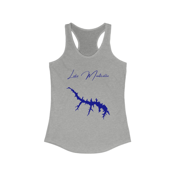 Virginia  Lake  Monticello  Racerback-Tank  front  position  view  from  front  heather  grey.webp