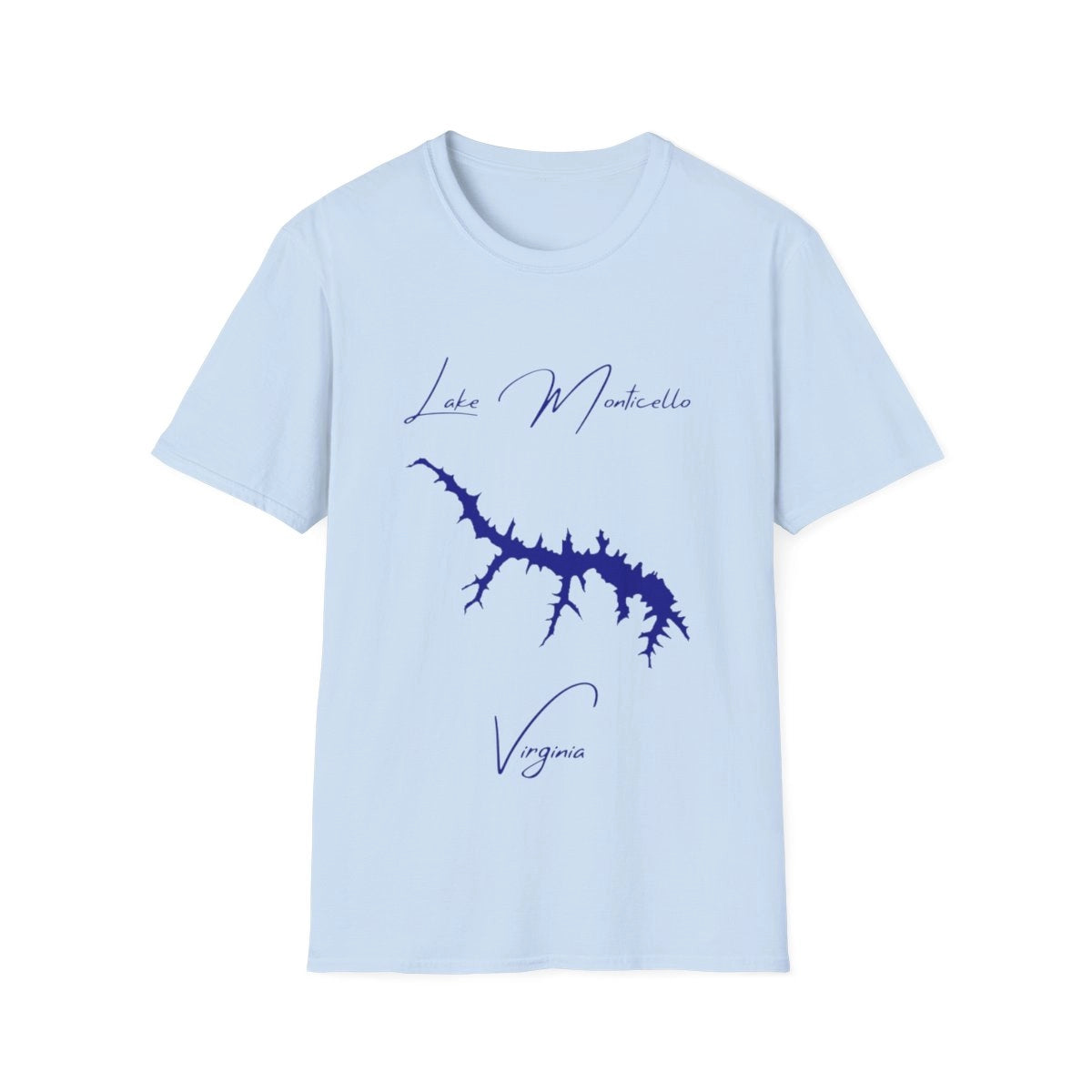 Virginia  Lake  Monticello  T-shirt  front  position  view  from  front  light  blue.webp