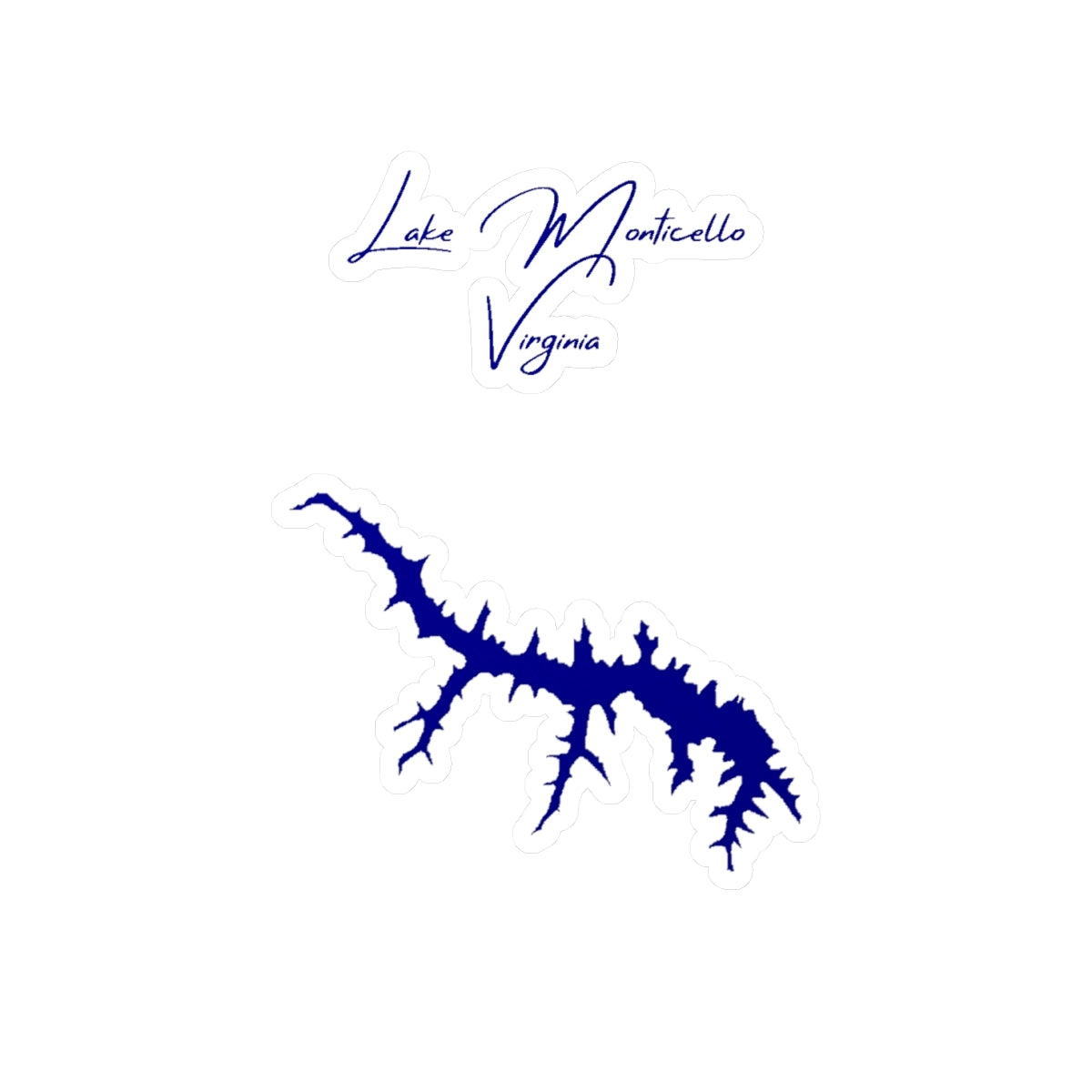 Virginia  Lake  Monticello  Vinyl  Decal  other  position  view  from  front  4  x  6.webp