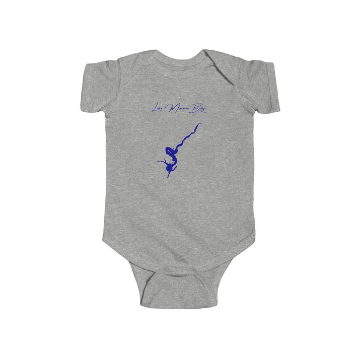 Virginia  Lake  Moomaw  Onesie  front  position  view  from  front  heather.webp