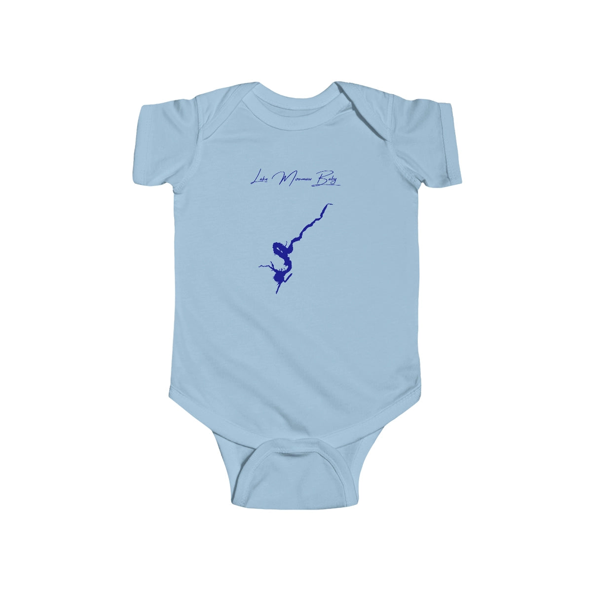 Virginia  Lake  Moomaw  Onesie  front  position  view  from  front  light  blue.webp