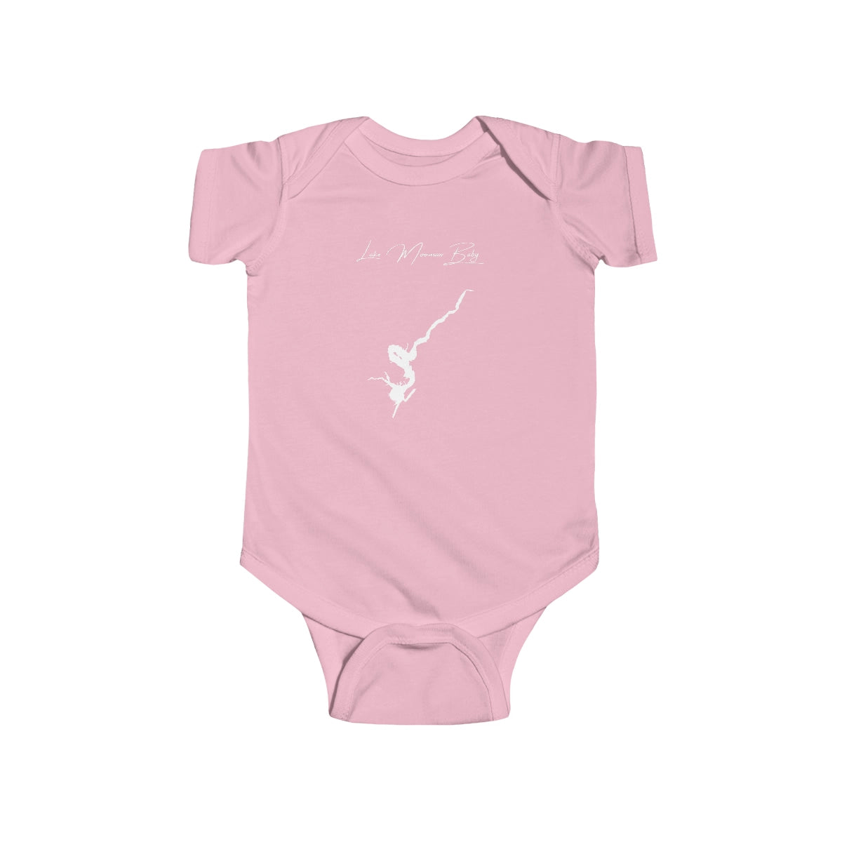 Virginia  Lake  Moomaw  Onesie  front  position  view  from  front  pink.webp