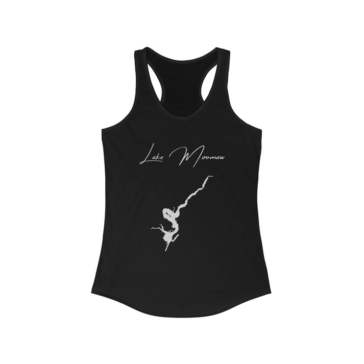 Virginia  Lake  Moomaw  Racerback-Tank  front  position  view  from  front  solid  black.webp