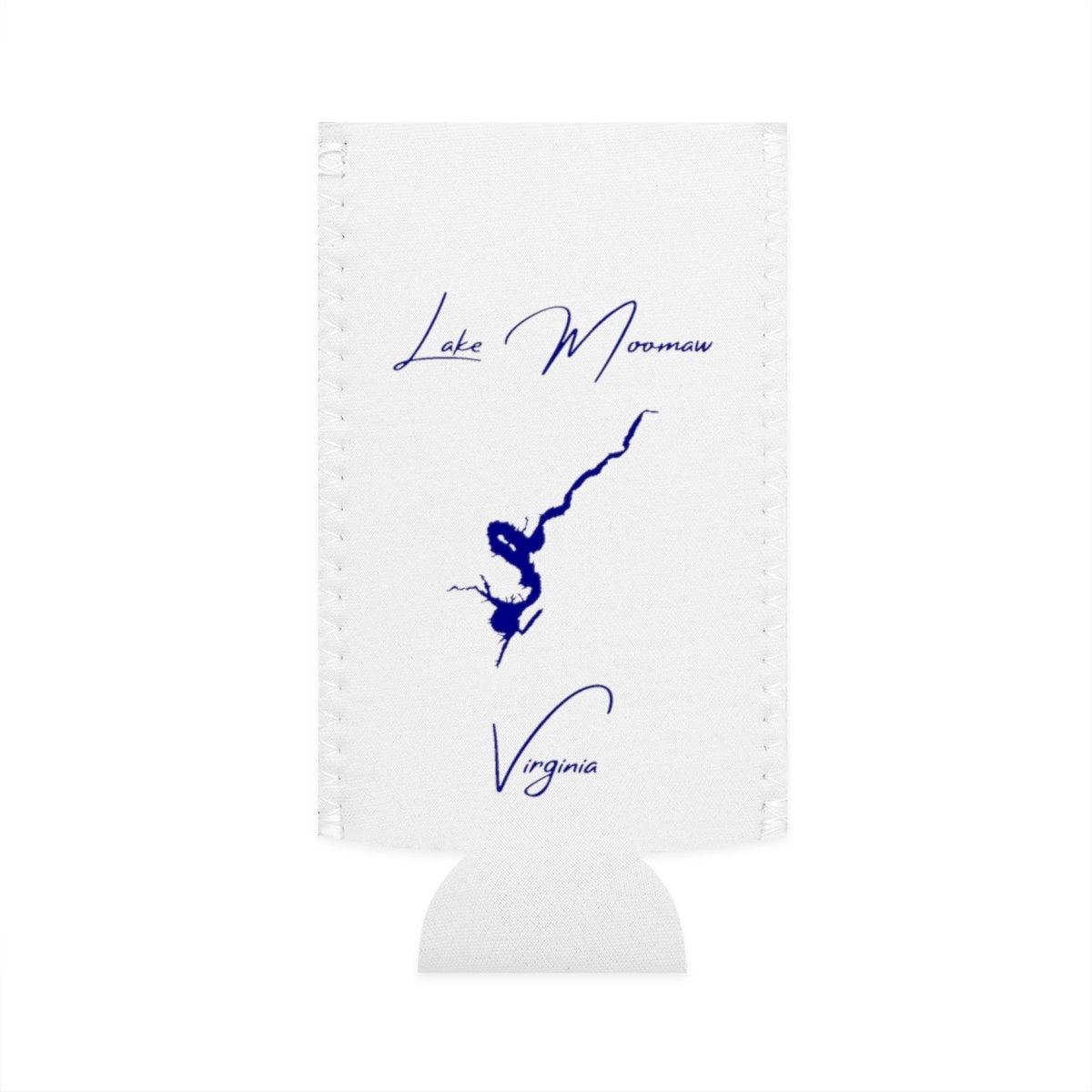 Virginia  Lake  Moomaw  Slim  Can  Koozie  front  position  view  from  flat-front  white.webp