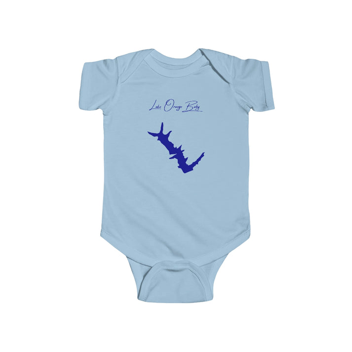 Virginia  Lake  Orange  Onesie  front  position  view  from  front  light  blue.webp