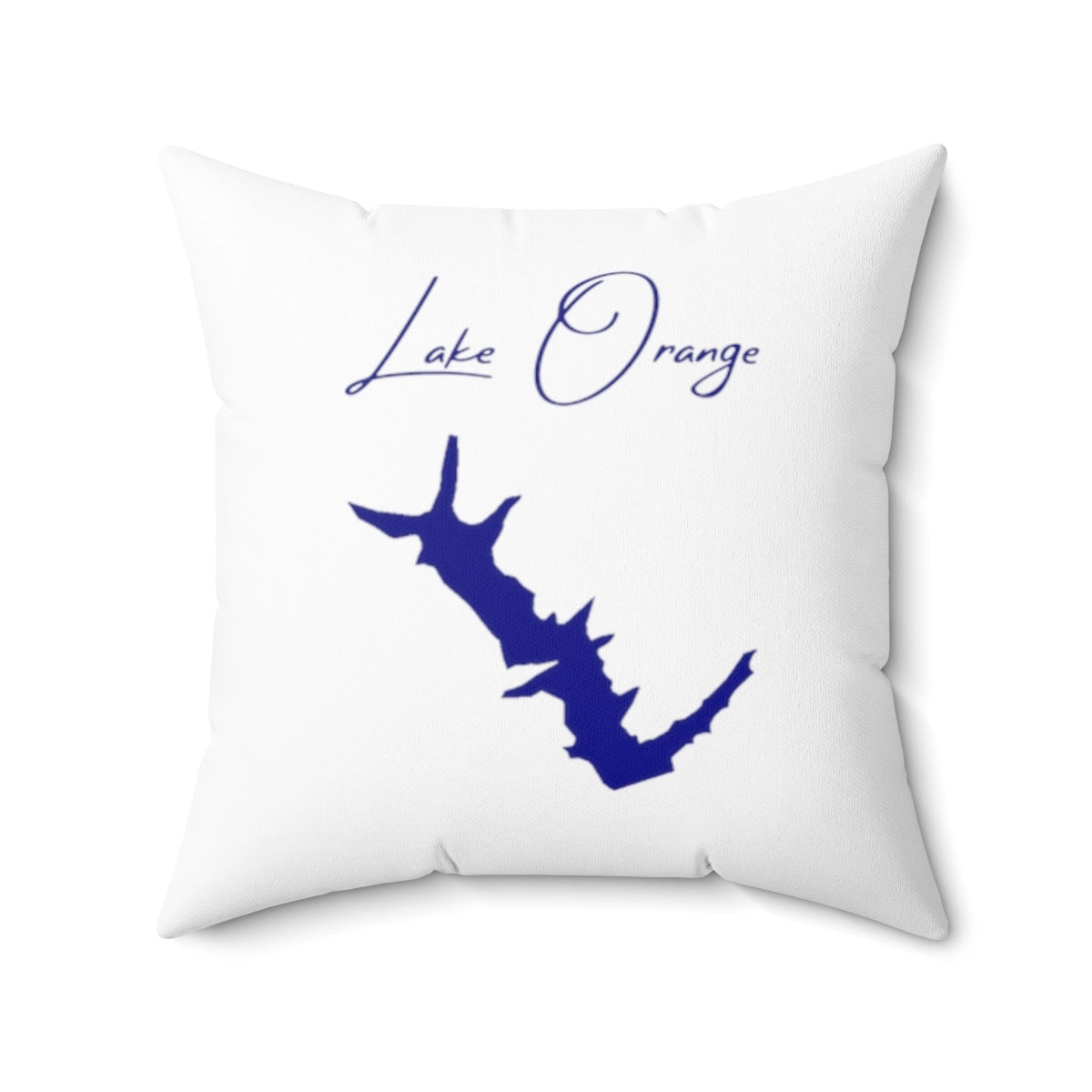 Virginia  Lake  Orange  Pillow  front  position  view  from  back  20  x  20.webp