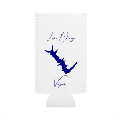 Virginia  Lake  Orange  Slim  Can  Koozie  front  position  view  from  flat-front  white.webp