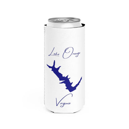 Virginia  Lake  Orange  Slim  Can  Koozie  front  position  view  from  front  white.webp
