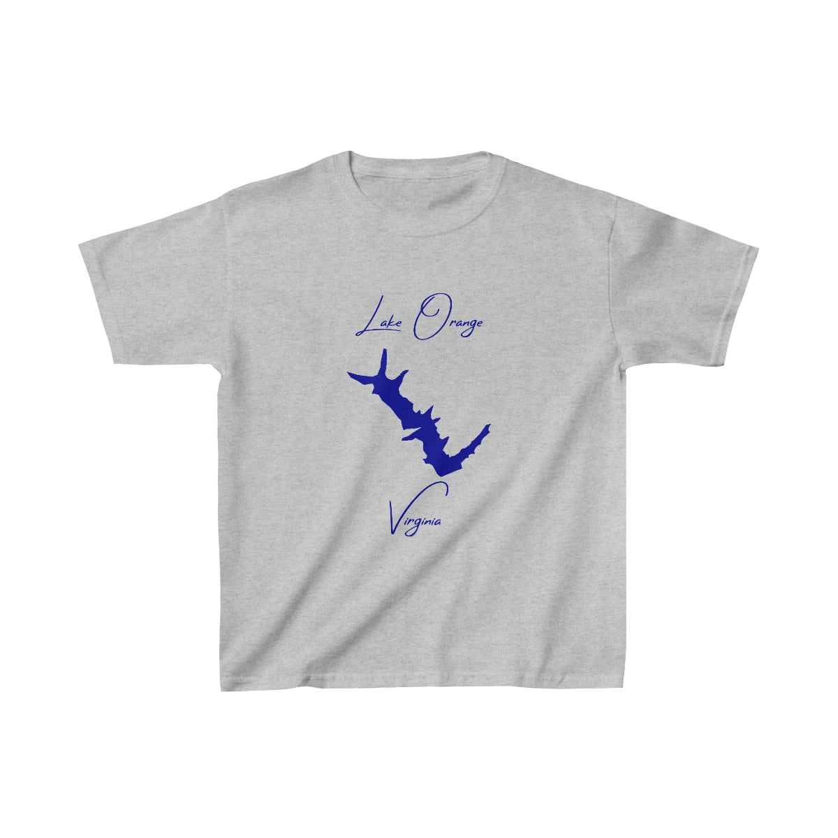 Virginia  Lake  Orange  Youth  T-shirt  front  position  view  from  front  sport  grey.webp