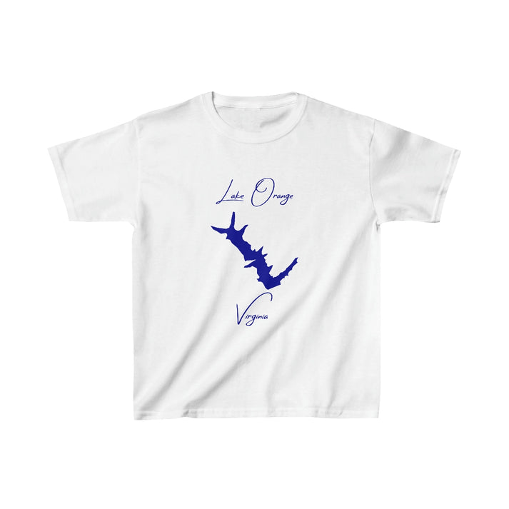 Virginia  Lake  Orange  Youth  T-shirt  front  position  view  from  front  white.webp
