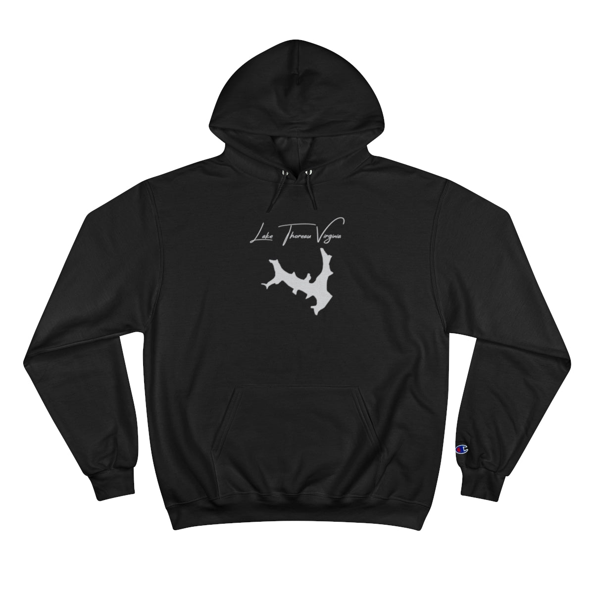 Virginia  Lake  Thoreau  Hoodie  front  position  view  from  front  black.webp