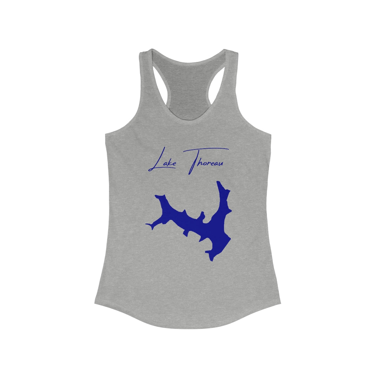 Virginia  Lake  Thoreau  Racerback-Tank  front  position  view  from  front  heather  grey.webp