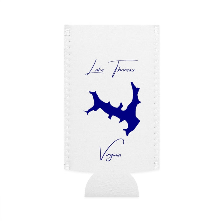 Virginia  Lake  Thoreau  Slim  Can  Koozie  front  position  view  from  flat-front  white.webp