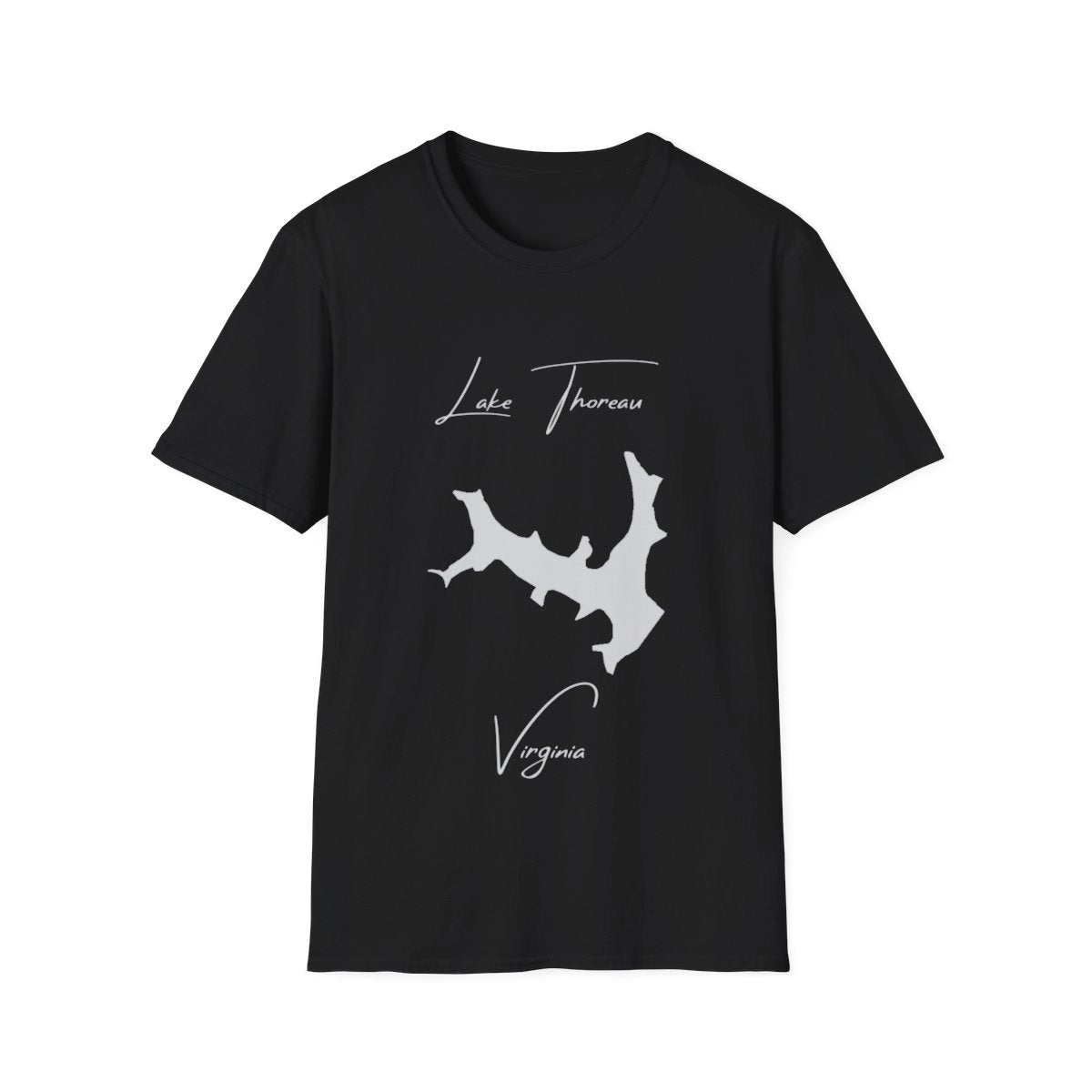 Virginia  Lake  Thoreau  T-shirt  front  position  view  from  front  black.webp