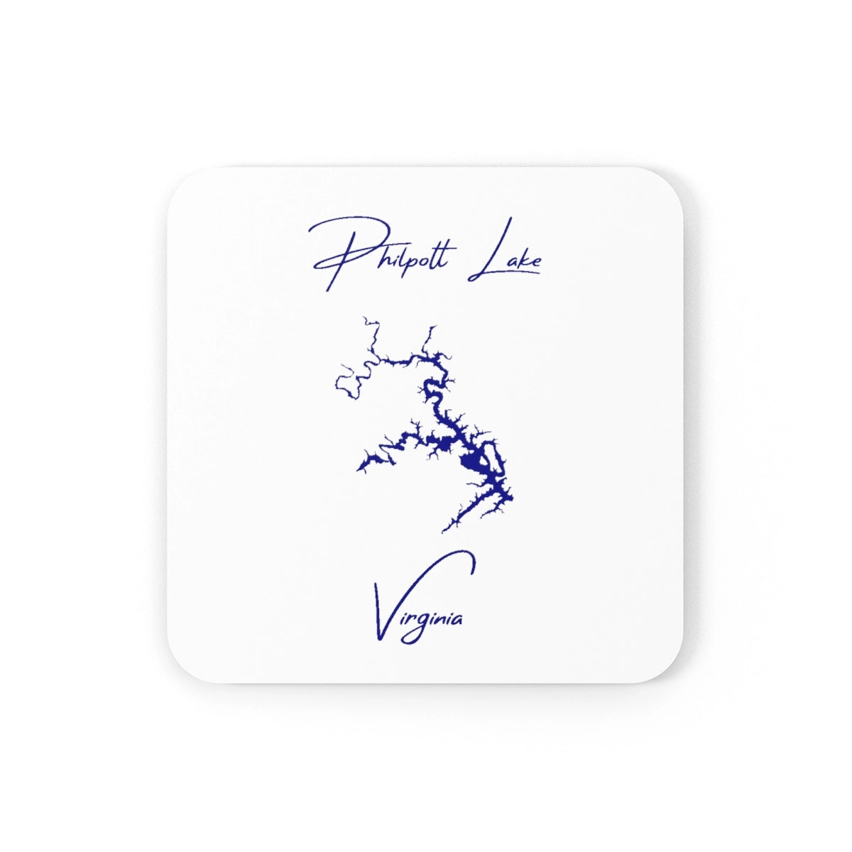 Virginia  Philpott  Lake  Coaster  Set  front  position  view  from  front  3.75  x  3.75.webp