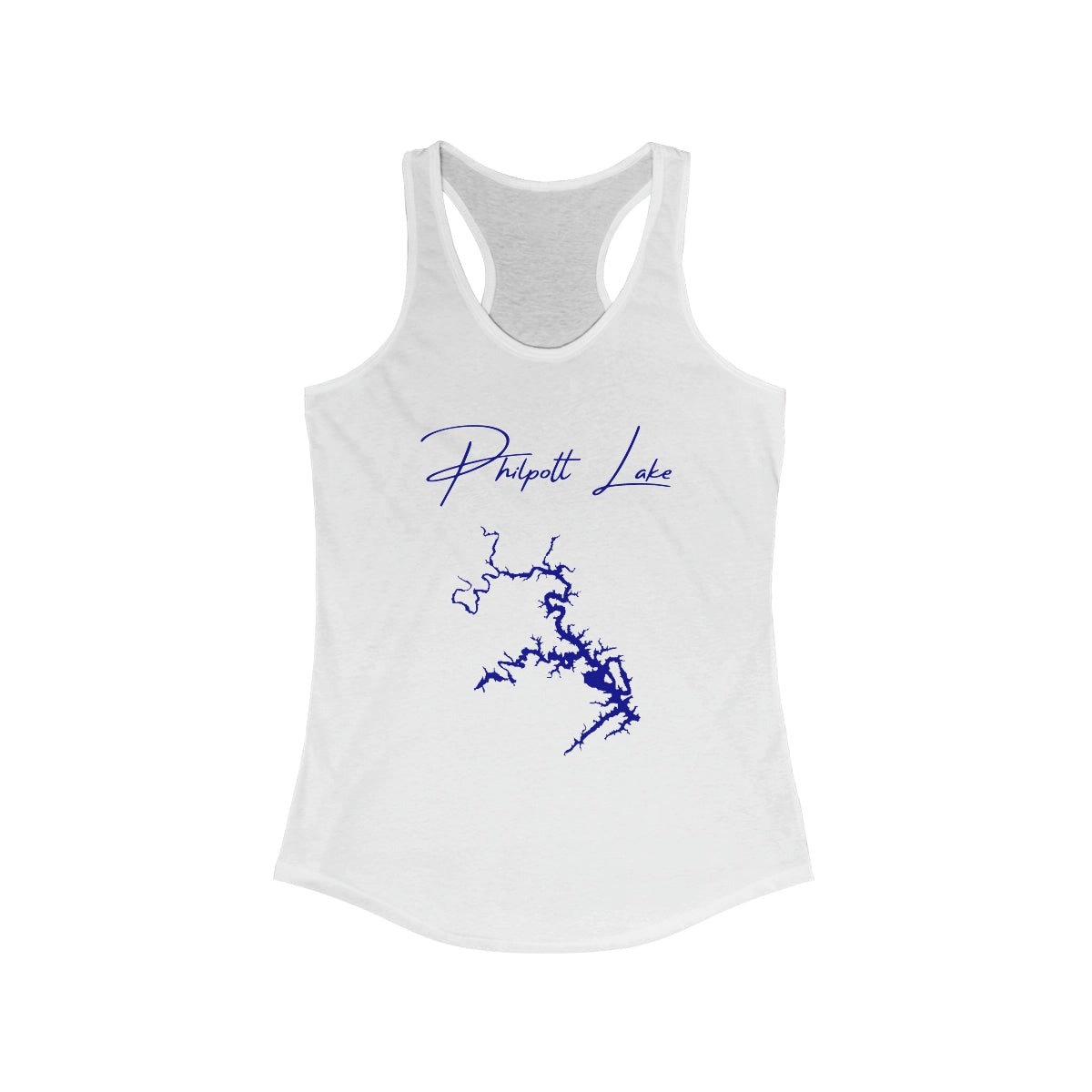 Virginia  Philpott  Lake  Racerback-Tank  front  position  view  from  front  solid  white.webp