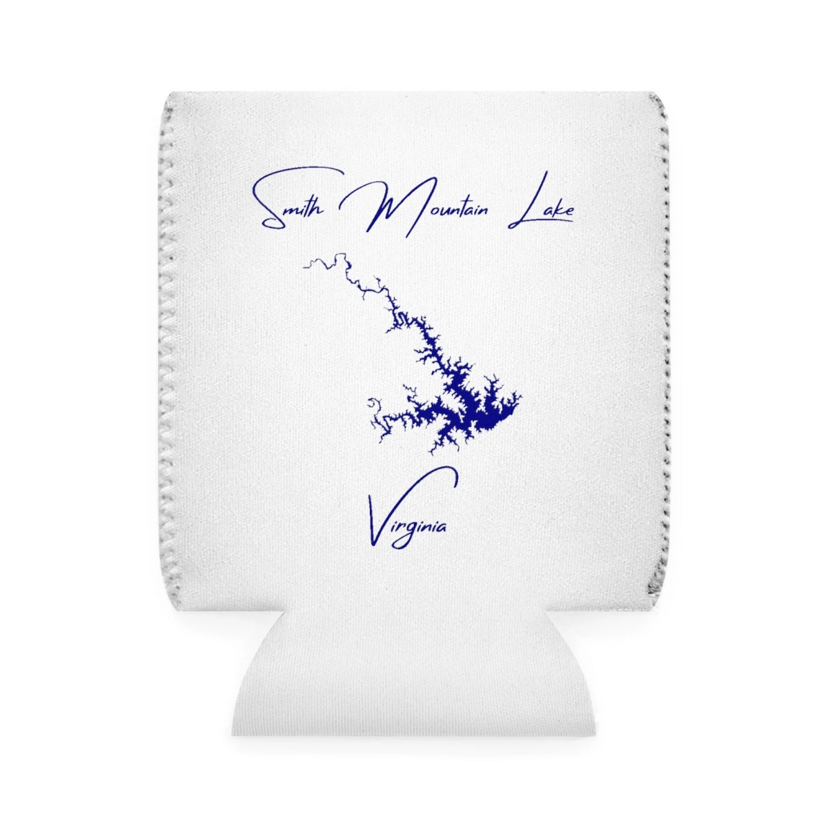 Virginia  Smith  Mountain  Lake  Can  Koozie  front  position  view  from  front-1  white.webp