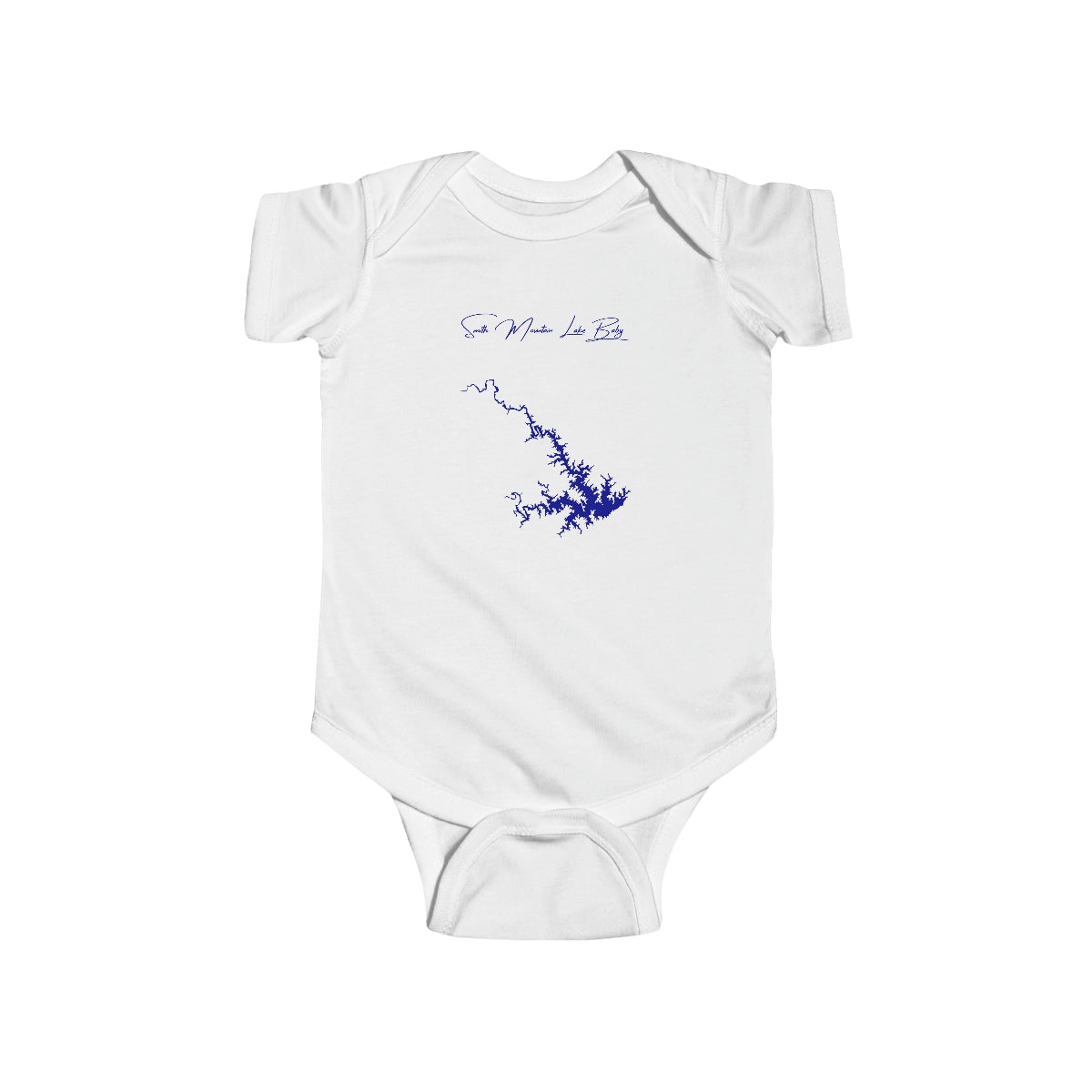 Virginia  Smith  Mountain  Lake  Onesie  front  position  view  from  front  white.webp