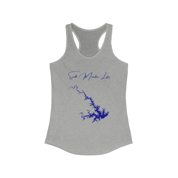 Virginia  Smith  Mountain  Lake  Racerback-Tank  front  position  view  from  front  heather  grey.webp