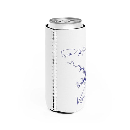 Virginia  Smith  Mountain  Lake  Slim  Can  Koozie  all  position  view  from  right  white.webp