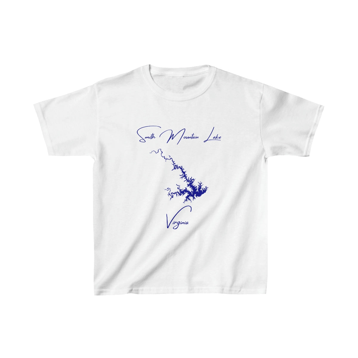 Virginia  Smith  Mountain  Lake  Youth  T-shirt  front  position  view  from  front  white.webp