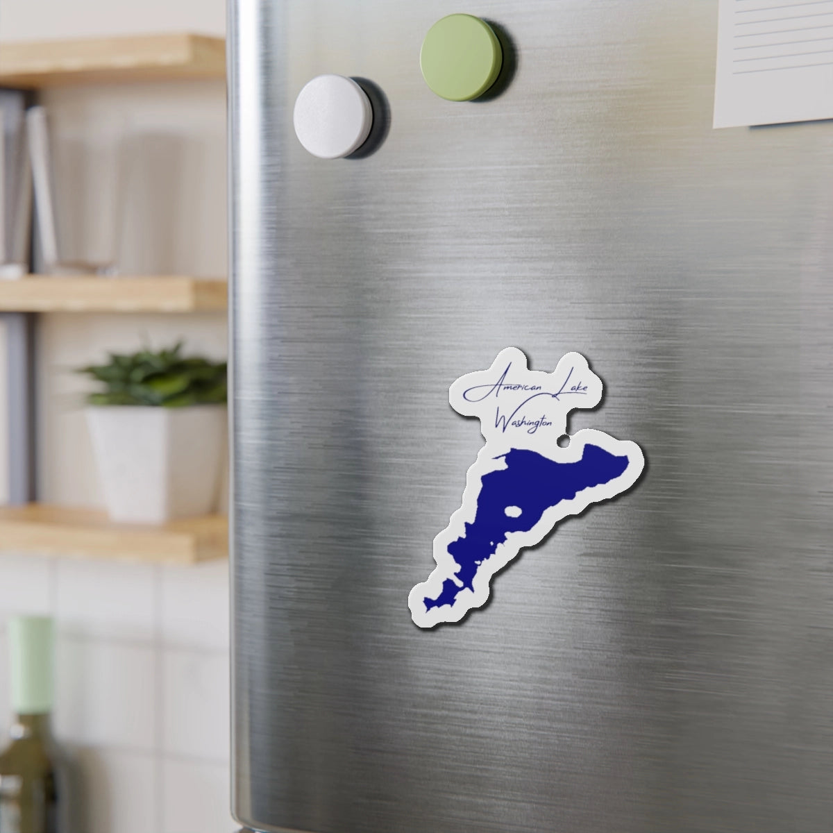 Washington  American  Lake  Die  Cut  Magnet  front  position  view  from  context-2  4  x  4.webp