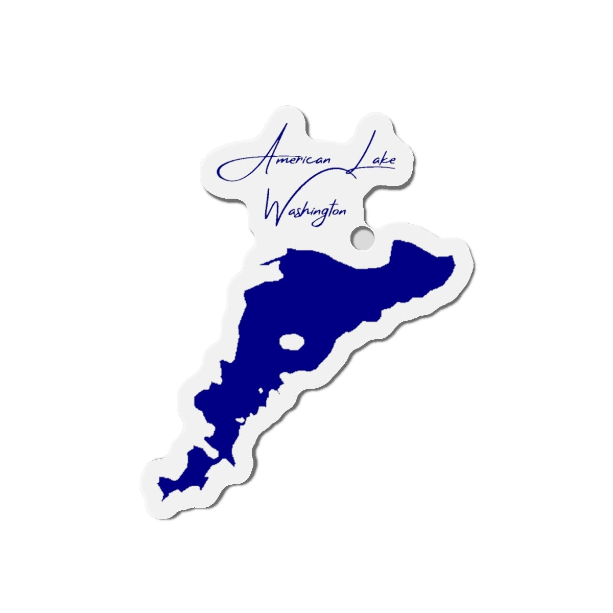 Washington  American  Lake  Die  Cut  Magnet  front  position  view  from  front  4  x  4.webp