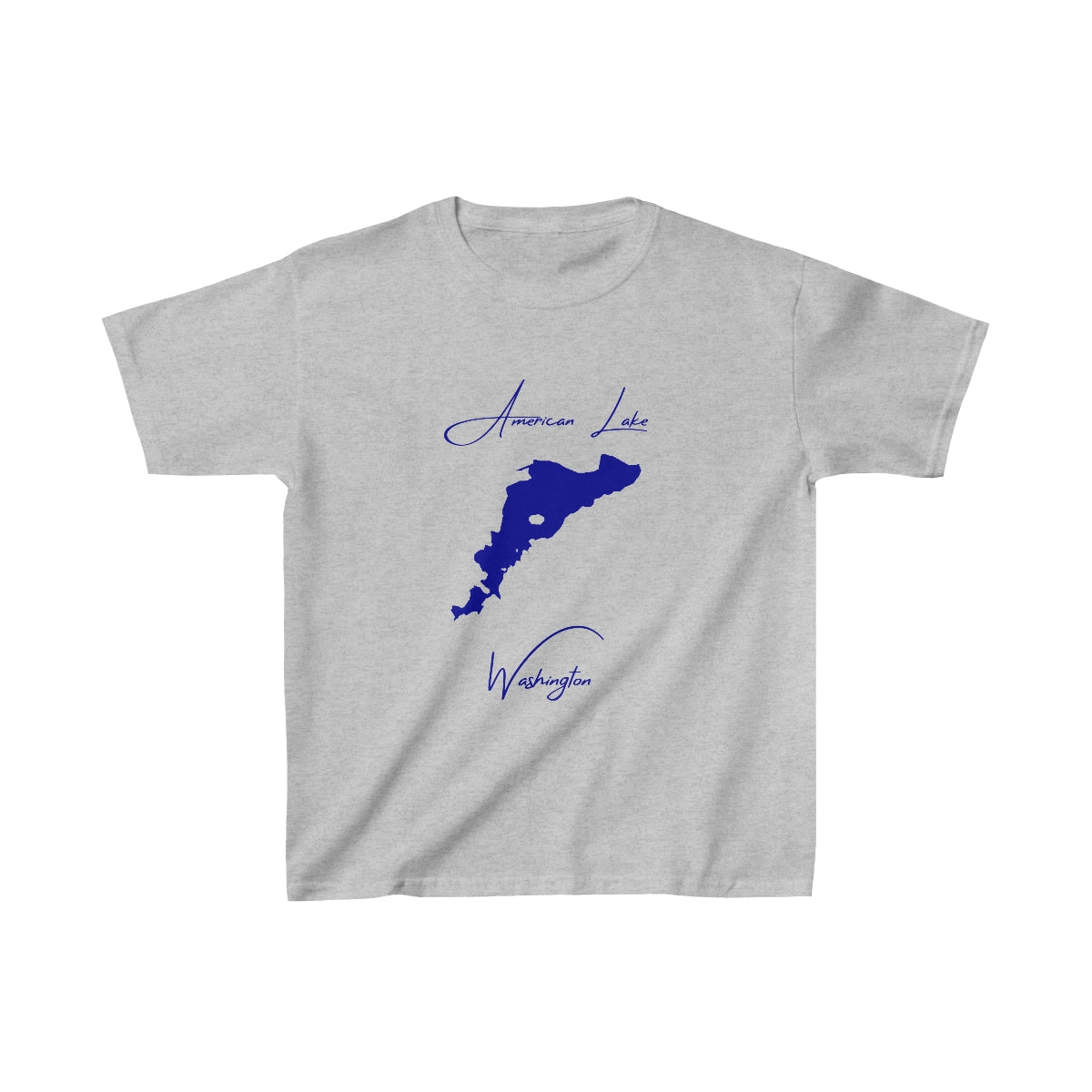 Washington  American  Lake  Youth  T-shirt  front  position  view  from  front  sport  grey.webp