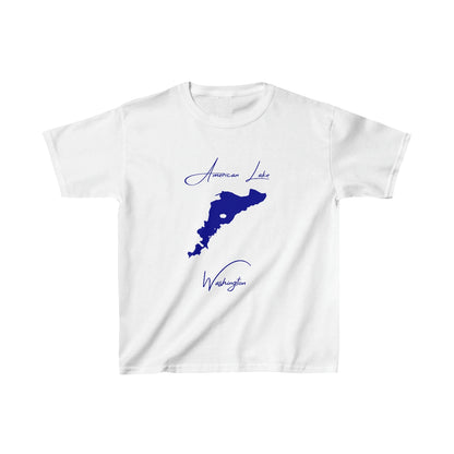 Washington  American  Lake  Youth  T-shirt  front  position  view  from  front  white.webp