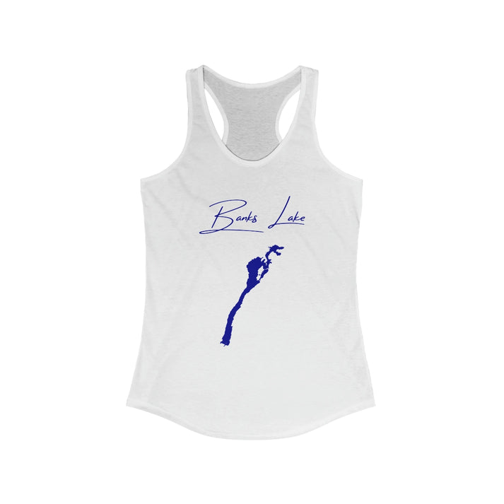 Washington  Banks  Lake  Racerback-Tank  front  position  view  from  front  solid  white.webp