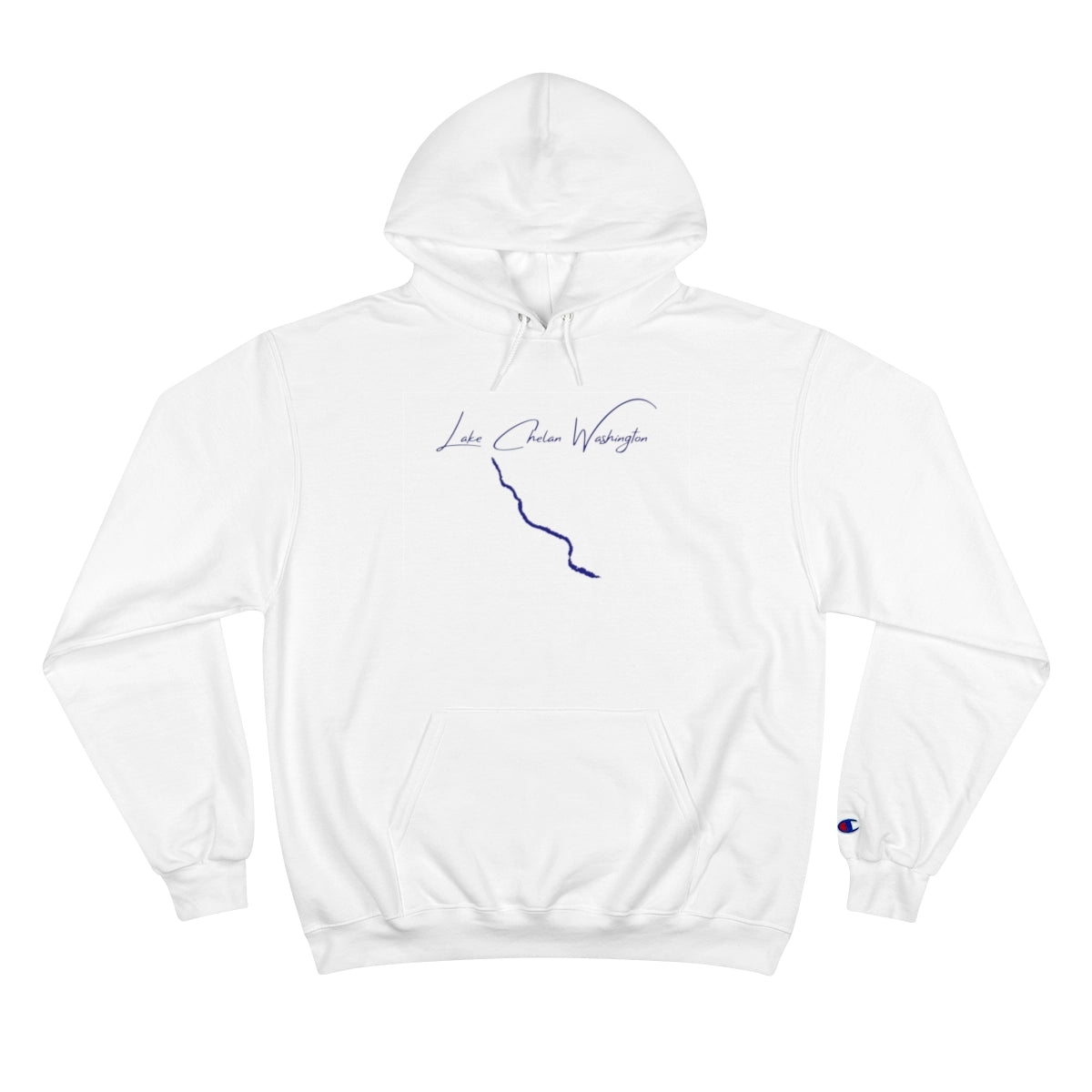 Washington  Lake  Chelan  Hoodie  front  position  view  from  front  white.webp