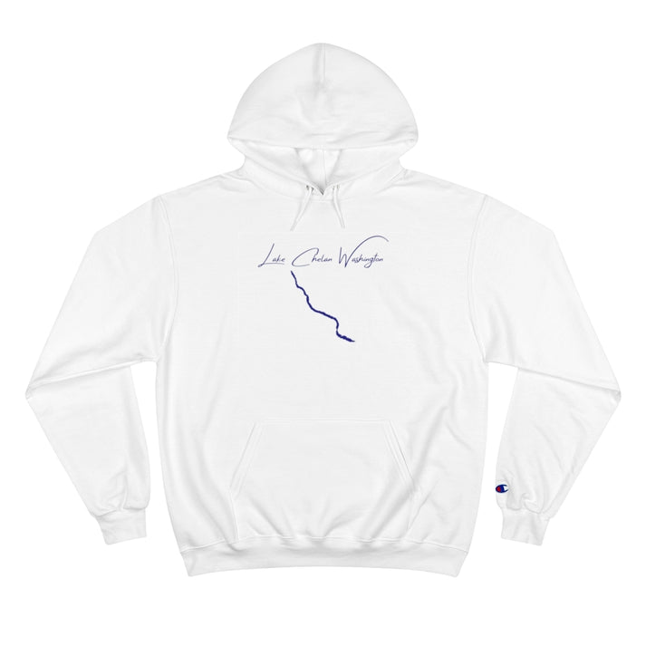 Washington  Lake  Chelan  Hoodie  front  position  view  from  front  white.webp