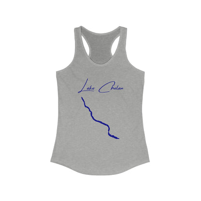 Washington  Lake  Chelan  Racerback-Tank  front  position  view  from  front  heather  grey.webp