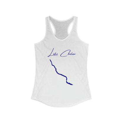 Washington  Lake  Chelan  Racerback-Tank  front  position  view  from  front  solid  white.webp
