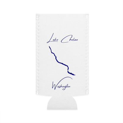 Washington  Lake  Chelan  Slim  Can  Koozie  front  position  view  from  flat-front  white.webp