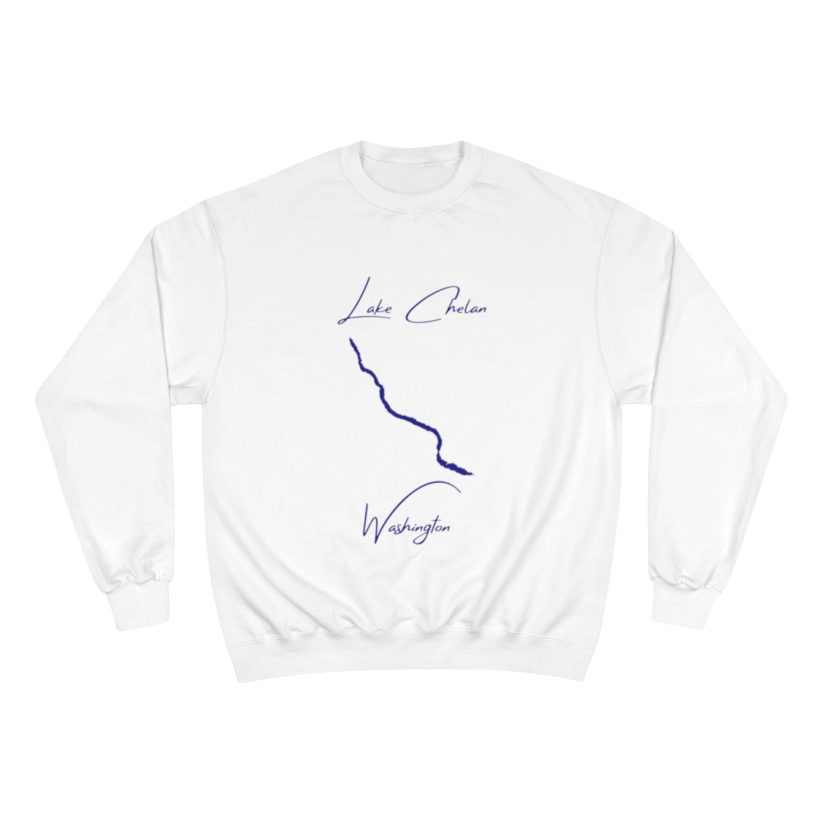 Washington  Lake  Chelan  Sweatshirt  front  position  view  from  front  white.webp