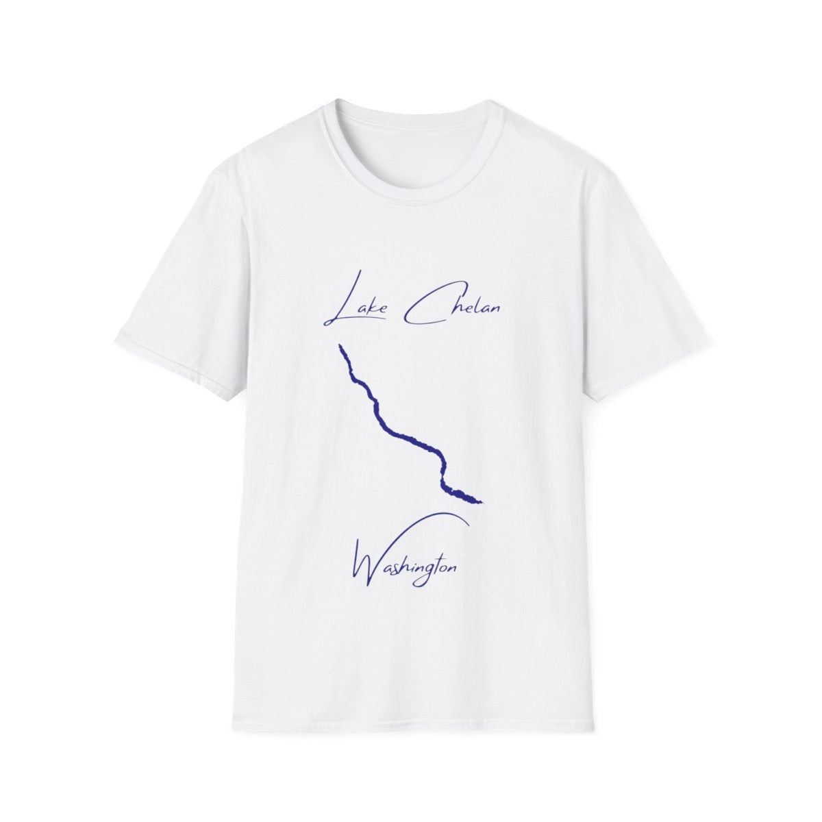 Washington  Lake  Chelan  T-shirt  front  position  view  from  front  white.webp