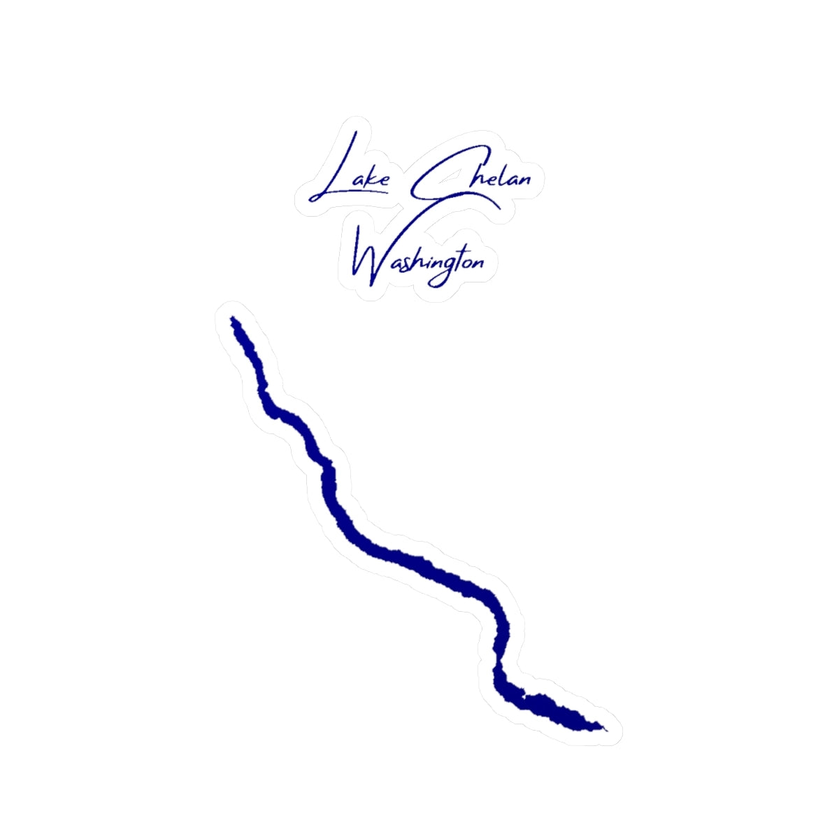 Washington  Lake  Chelan  Vinyl  Decal  other  position  view  from  front  4  x  6.webp