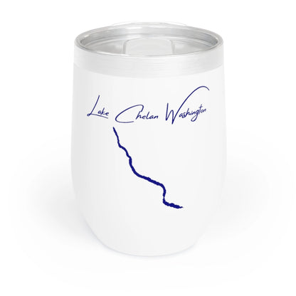 Washington  Lake  Chelan  Wine  Tumbler  front  position  view  from  front  white.webp
