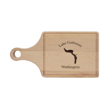 Washington  Lake  Cushman  Engraved  Cutting  Board  front  position  view  from  front  maple.webp